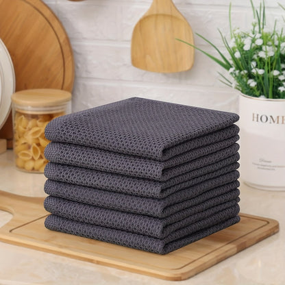 Kitchen Dish Cloths 23pcs 100% Cotton Waffle Weave Ultra Soft Absorbent Quick Dry Dish Towels 12x12 Inch for Cooking Cleaning Wiping Hands Kitchen Decor Gift