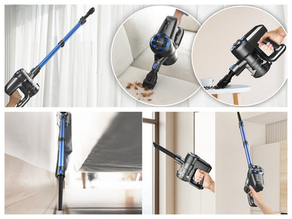 Cordless Vacuum Cleaner Stick Vacuum – MAX 70Kpa Suction, 45-Min Runtime, Anti-Tangle, 50.72oz Dust Cup, Rechargeable Wireless Vacuum for Hardwood Floor, Carpet & Pet Hair