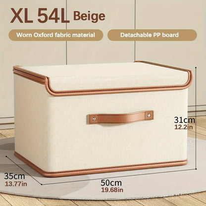 Foldable Storage Bins with Lids 2-Pack, Large Collapsible Clothes Organizer with Flip-Top Closure — Under Bed Storage for Bedroom, Closet, Dorm, Home & Travel | Multiple Sizes