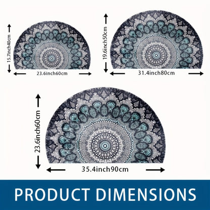 Outdoor Door Mat Heavy Duty Non-Slip Welcome Mat for Front Door Entrance Patio Porch, Durable Low-Profile Rug, Multiple Colors & Sizes, Light Blue Brown Dark Blue Gray Rainbow