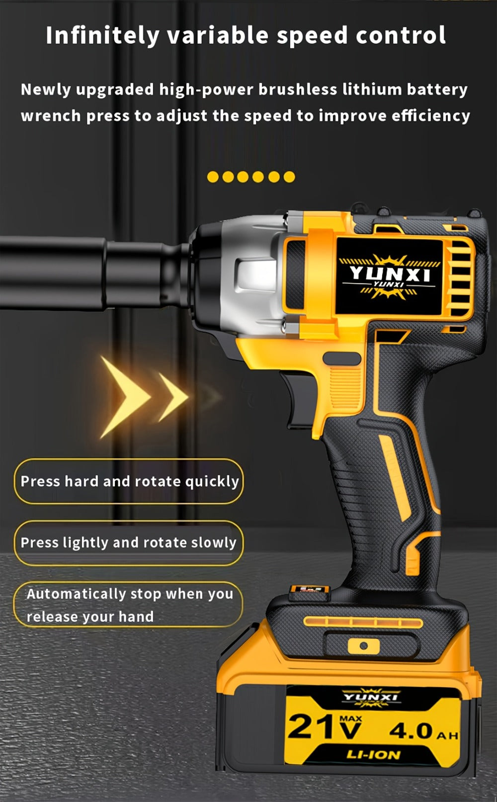 21V Cordless Drill Brushless Impact Wrench Multifunctional – Lithium Battery, Quick Charger, Variable Speed, Tighten Screws & Bolts, Compact Power Tool for Home, Car Repair & DIY – Multiple Battery & Bundle Configurations