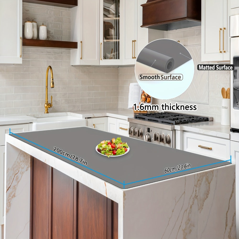 Extra Large Silicone Mat for Kitchen Counter – Nonslip Heat Resistant Countertop Protector, Nonstick Waterproof Craft Mat & Placemat, Multiple Sizes & Colors