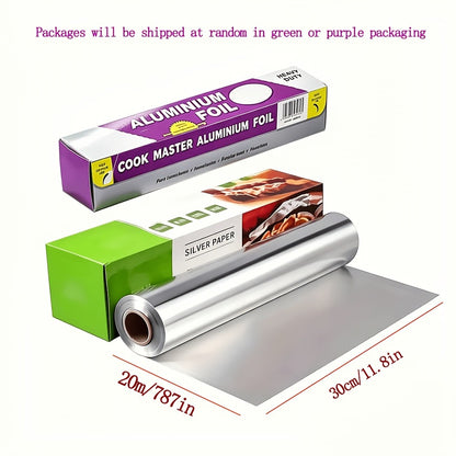 Aluminum Foil Roll Extra Long 787.4 Inch Heavy Duty – Heat Resistant Waterproof Oilproof Tin Foil for Cooking Baking Grilling BBQ | Disposable Kitchen Foil Wrap for Oven Picnic Food Storage Silver