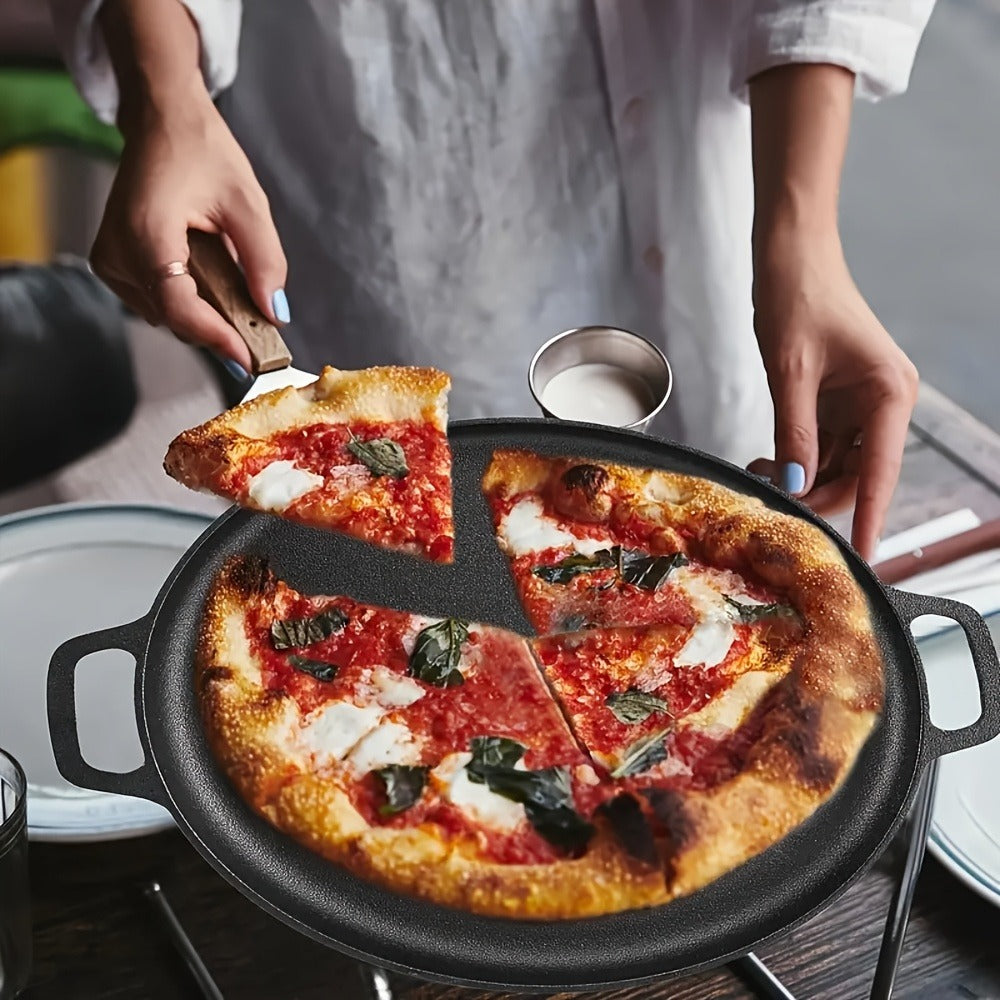 Cast Iron Frying Pan Non-Stick 11 Inch 28cm – Rust-Proof Anti-Deformation Even Heating | Oven & Induction Safe Skillet for Pizza Barbecue & Camping | Durable Cast Iron Pan Single or 2-Pack