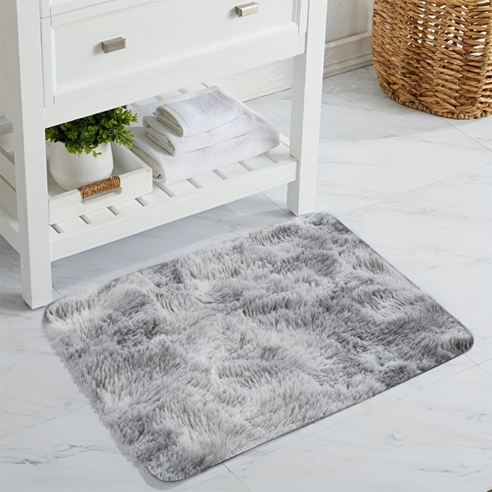 Fluffy Rug Plush Soft Indoor Carpet Non-Slip for Living Room Bedroom Hallway Runner Nursery Kids Play Area — Tie Dye & Solid Colors Multiple Sizes