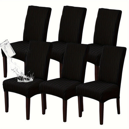 Dining Chair Covers Stretch Slipcovers Set of 4 or 6, Stain Resistant Removable Washable Chair Protector for Home Kitchen Restaurant Wedding, Spandex Jacquard Fabric, 7 Colors Available