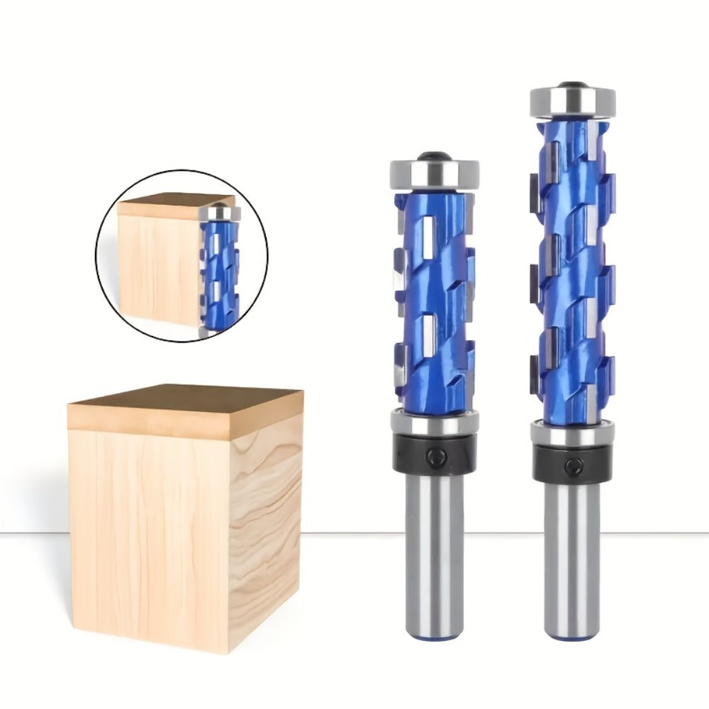 Carbide Flush Trim Router Bit 1/2" Shank - Double Bearing Design, Precision Woodworking Template Trimming Bit, CNC Router Cutter for Wood, Plywood & Laminate, 45mm & 65mm Options