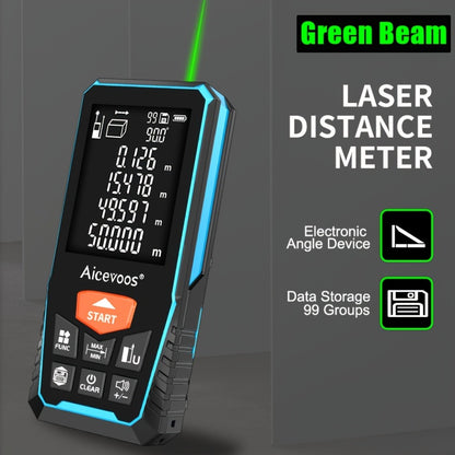 Laser Distance Meter Green Beam Digital Rangefinder 50M 70M 100M 120M Laser Tape Measure with LCD Display for Construction Surveying Indoor Outdoor Measuring
