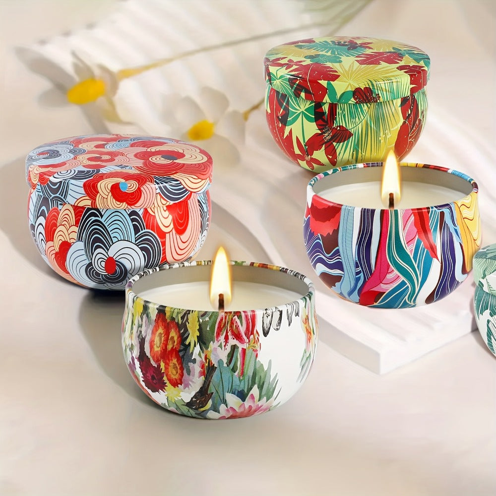 Scented Candles Set of 24 – Soy Wax Candles with Essential Oils, 2.5 Oz Travel Size Candle Gift Set for Women, Rain Scent for Home Decor, Aromatherapy, Birthday, Valentine's Day & Holiday Gifts