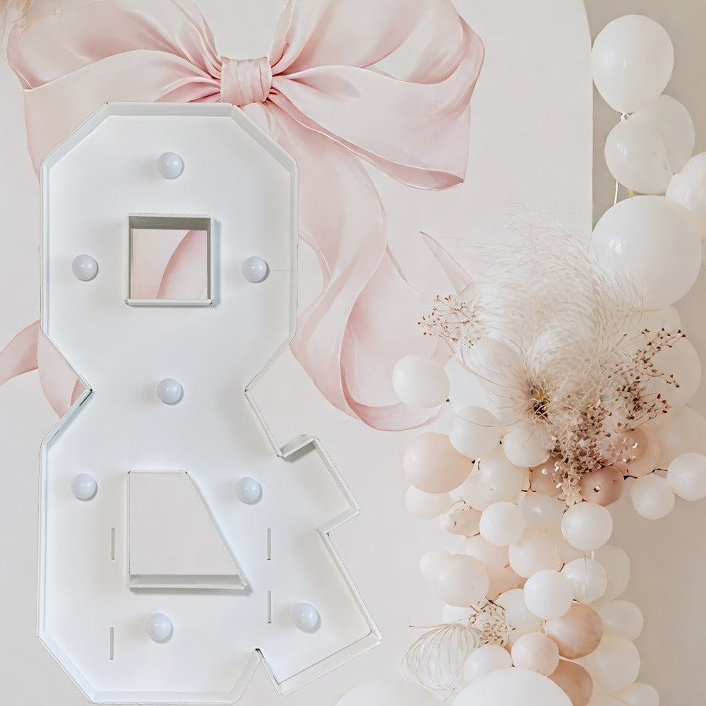 Marquee Letter Lights Warm White LED - 3FT Light Up Letters A-Z for Birthday, Anniversary, Wedding & Party Decor, Battery Powered KT Board Lighted Alphabet Signs for Wall & Indoor Display
