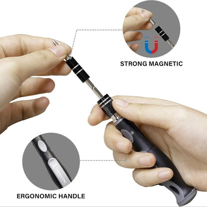 Precision Screwdriver Set 32-in-1 with Magnetic Tips – Chrome Vanadium Steel Repair Tool Kit, Anti-Slip Ergonomic Handle for iPhone, Laptop, Watch, Camera & Electronics Repair