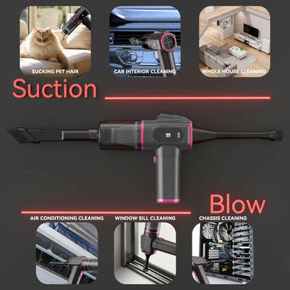 Cordless Handheld Vacuum Cleaner 6KPA, Wireless Portable Vacuum with Suction & Blow Function, USB Rechargeable, Whirlwind Cyclone Filter for Home Car Office Pet Hair Dust Quiet Low Noise