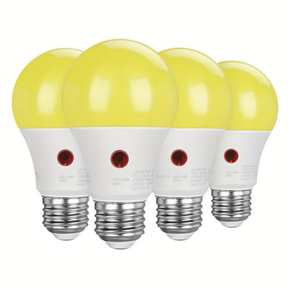 Dusk to Dawn Light Bulbs, A19 E26 Auto On Off Photocell Sensor LED Bulb 9W 60W Equivalent, 5000K Daylight / 2700K Soft White / 2000K Amber Bug Repelling, 800LM Non-Dimmable for Porch Garage Outdoor Indoor