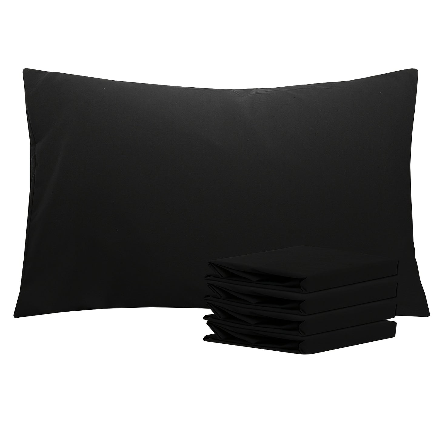 Pillowcases 4 Pack Queen 20x30 – Brushed Microfiber Soft Wrinkle-Free Fade-Resistant Envelope Closure Solid Color 32 Colors