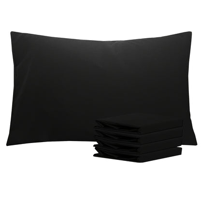 Pillowcases 4 Pack Queen 20x30 – Brushed Microfiber Soft Wrinkle-Free Fade-Resistant Envelope Closure Solid Color 32 Colors