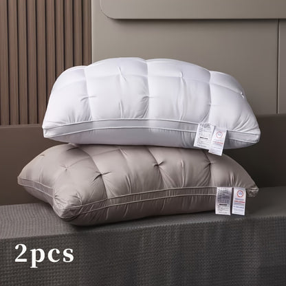 Hotel Quality Bed Pillows Ultra Soft Polyester Fill for Side Back Stomach Sleepers Machine Washable Luxury Sleep Pillow Set