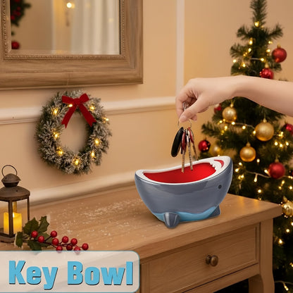 Shark Ramen Bowl 40oz – Large Handmade Ceramic Serving Bowl for Soup, Snacks, Candy & Fruit, Cute Decorative Key Bowl for Entryway, Unique Funny Shark Gift for Home Kitchen