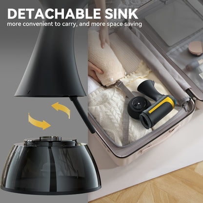 Handheld Garment Steamer 1100W 20s Fast Heating 300ml Water Tank Wrinkle Remover Steam Iron for Clothes Travel Business Home Clothing Care with Cleaning Brush Black White Carbon Fiber