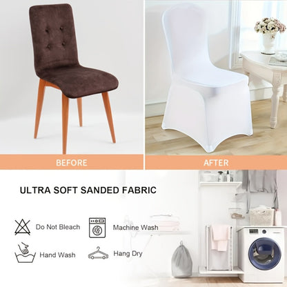 Spandex Chair Covers Bulk, Elastic Stretch Universal Fit Banquet Chair Protectors — Machine Washable Wedding Chair Covers for Weddings, Parties, Banquets & Events | Black & White | 30-150 Pack