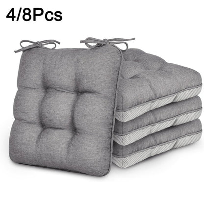 Memory Foam Chair Cushions 4/8 Pack, Non-Slip Seat Pads for Dining Chairs, Kitchen, Office & Patio – Indoor Outdoor Chair Pads M/L Size