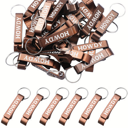 Cowboy Bottle Opener Party Favors 30pcs Bulk - Western Cowgirl Metal Keychain Opener Brown Wild West Rodeo Wedding Bridal Shower Souvenirs Gifts for Guests