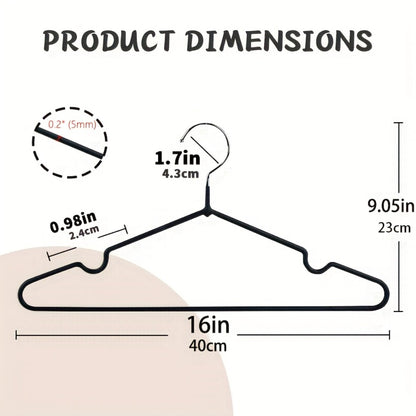 High Manganese Steel Non-Slip Clothes Hangers Thickened Heavy Duty Coat Suit Hangers Space Saving Closet Organizer