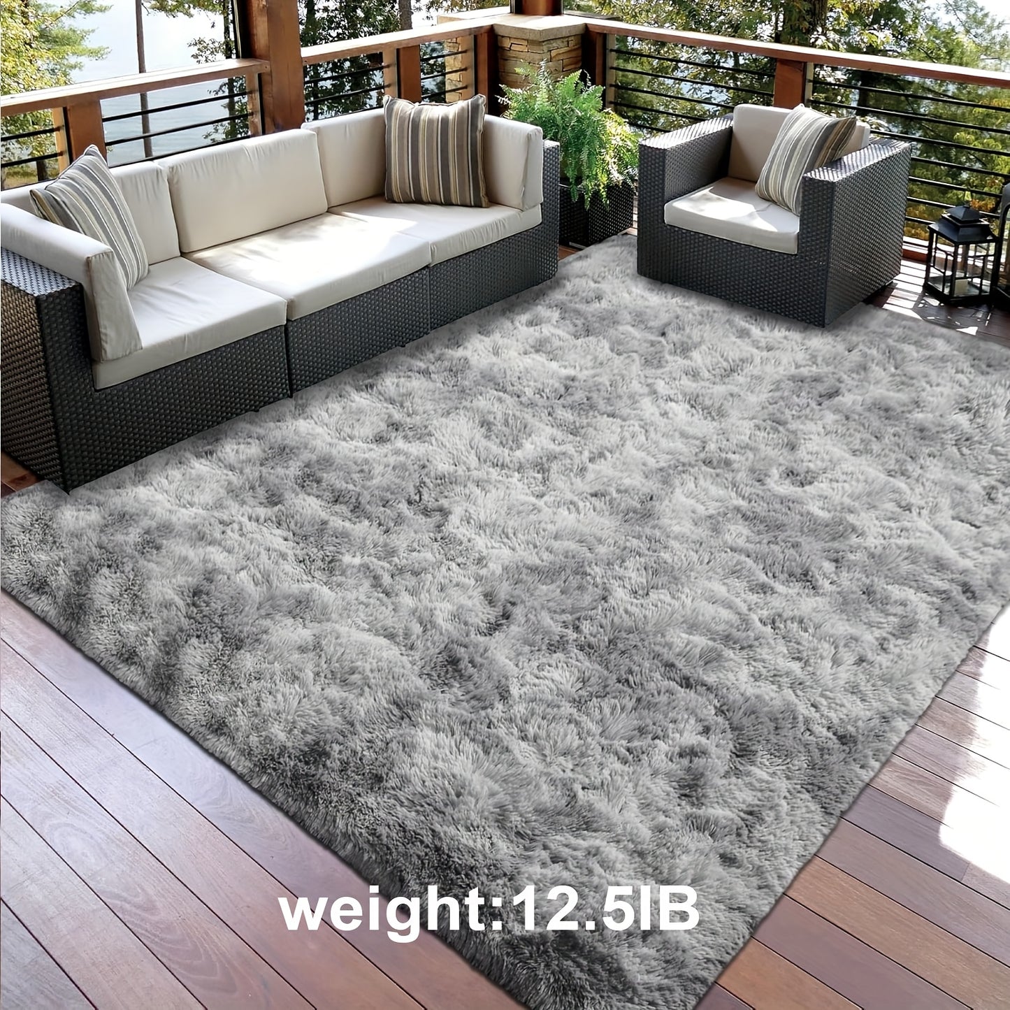 Non-Slip Area Rug Fluffy Soft Carpet - Modern Home Decor Floor Mat for Living Room, Bedroom, Kitchen & Bathroom | Easy Clean Cute Plush Rug in Multiple Colors & Sizes | Indoor Anti-Slip Floor Decoration