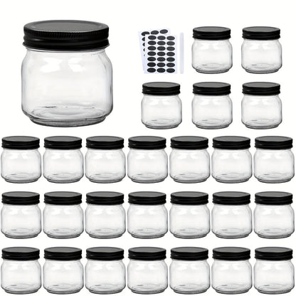 Mason Jars 8oz Glass Jars with Lids – 9/18/27/36 Pack Regular Mouth Canning Jars for Storage, Spices, Jelly, Jam, Honey & Caviar | Dishwasher Safe Spiral Lid Kitchen Storage Containers Set