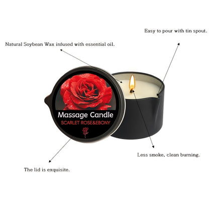 Massage Oil Candle 2-in-1 Soy Wax Scented Candle with Essential Oil Warm Moisturizing Body Lotion 20+ Scents Spa Pedicure Nail Salon Wedding Valentine Gift for Women
