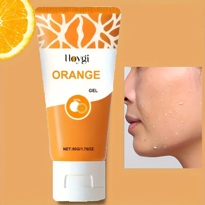 Exfoliating Gel Orange Enzyme 50g with Hyaluronic Acid Vitamin C - Gentle Face Body Scrub Gel for All Skin Types Clear Essence Exfoliator 1/2/3/4 Bottles