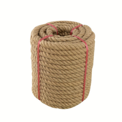 Manila Rope Natural Jute Twisted Hemp Rope – 3/4" 1" 1-1/4" 1.5" Thick Heavy Duty Outdoor Rope for Swing Bed Hammock Railing Crafts Tug of War Landscaping Gardening Bundling Home Decor