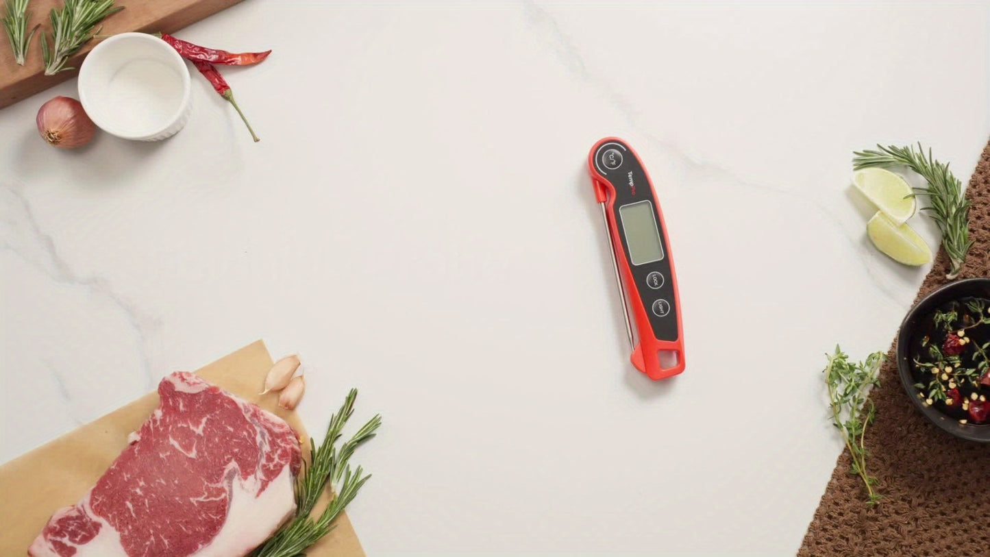 Instant Read Meat Thermometer with Motion Sensing – Digital Food Thermometer for Kitchen BBQ Grill Smoker Oil Candy Cooking