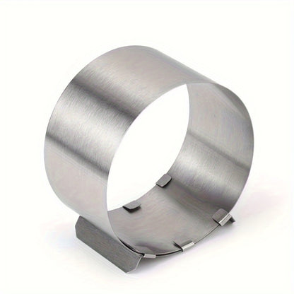 Adjustable Stainless Steel Cake Ring Mold 2-Pack, Retractable Round Mousse Cake Ring 6.3" to 11.8" Diameter, Heavy Duty Baking Ring for Mousse Cheesecake Layer Cake, Cake Decorating Tool