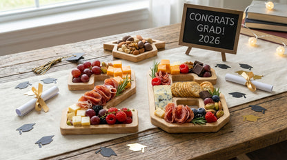2026 Graduation Decorations Table Centerpiece Set – Charcuterie Board with Number 26 & Graduation Cap, Serving Trays for Preschool, High School & College Grad Party Supplies