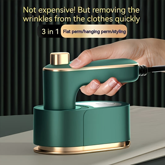 Handheld Steamer for Clothes Mini Travel Steam Iron 3-in-1 Portable Wrinkle Remover with 10-Second Heat Up Measuring Cup and Base