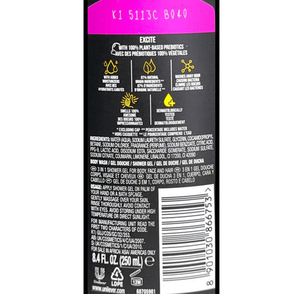 AXE Body Wash 4-Pack Mix Variety Set – Assorted Scents Men's Body Wash Bundle, Long-Lasting Fragrance, Moisturizing Formula, Daily Shower Gel for Men, Value Multi-Pack