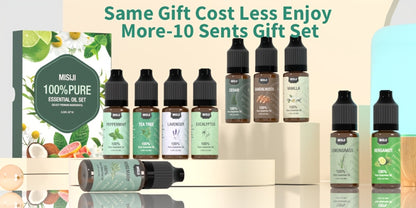 Essential Oils Set for Diffuser – Rosemary Aromatherapy Scented Oils for Home Air Freshening, Humidifier, Candle Making & Laundry, Perfect Valentine's Day Gift for Women (6/10/20 x 0.34oz)