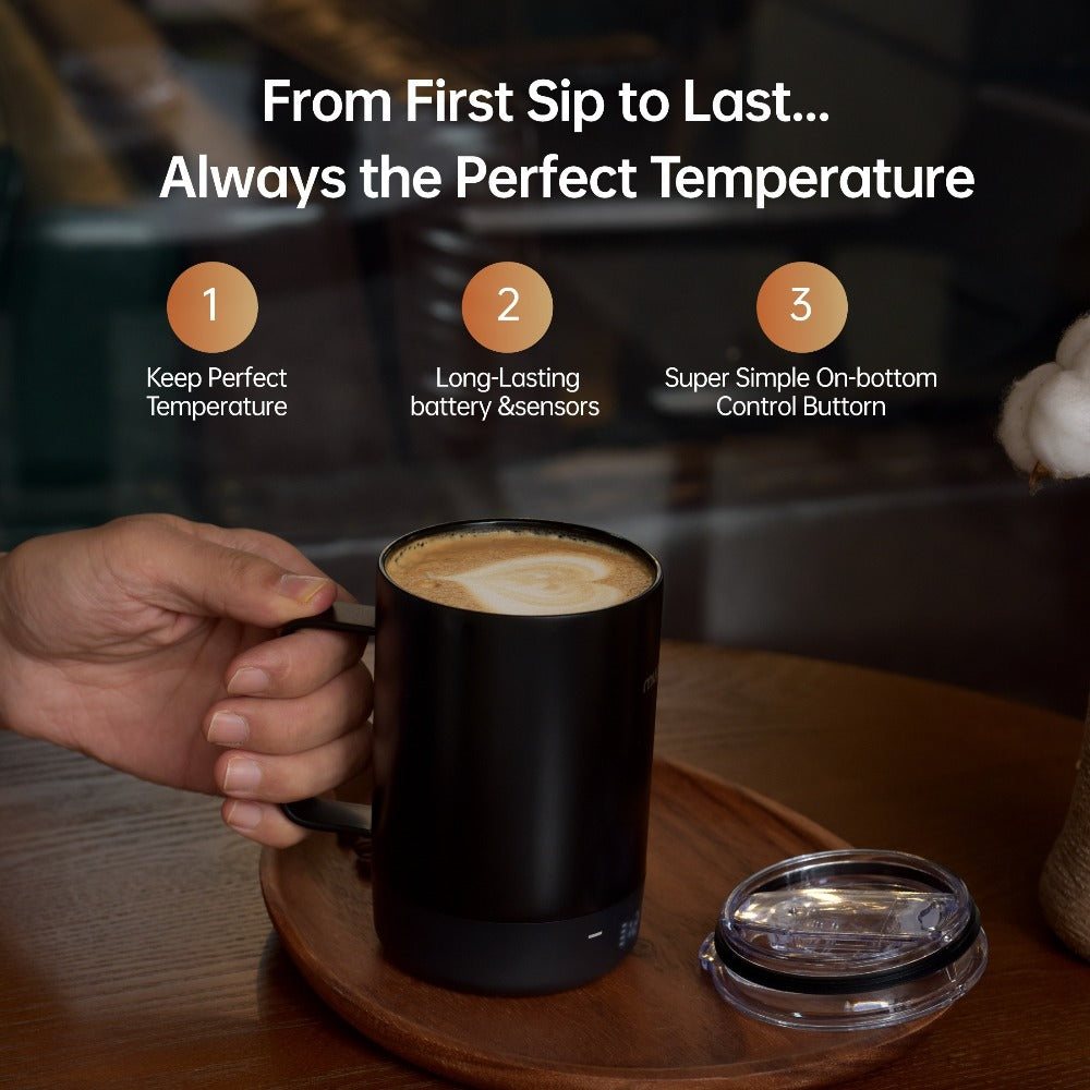 Self-Heating Coffee Mug with Temperature Control – USB-C Rechargeable Smart Beverage Warmer Keep