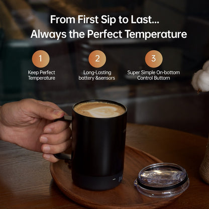 Self-Heating Coffee Mug with Temperature Control – USB-C Rechargeable Smart Beverage Warmer Keep