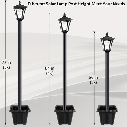 Solar Post Light Outdoor Garden Pathway Lamp IP44 Waterproof 60LM Warm White LED – Solar Powered Landscape Stake Light for Yard Driveway Patio Walkway Christmas Holiday Decoration