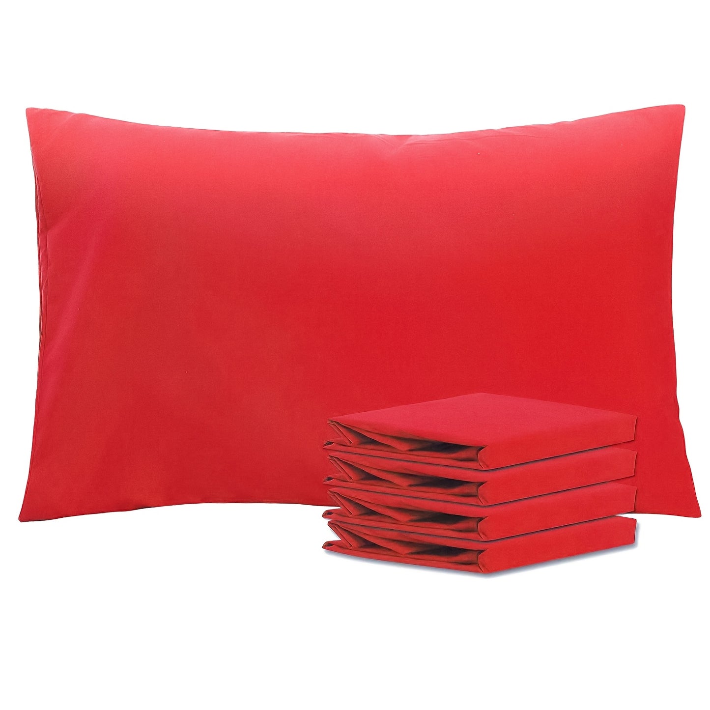 Pillowcases 4 Pack Queen 20x30 – Brushed Microfiber Soft Wrinkle-Free Fade-Resistant Envelope Closure Solid Color 32 Colors