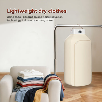 Mini Dryer Machine 600W Portable Clothes Dryer Dual Mode Quiet Operation Timer 1H 2H 8H Energy Efficient for Apartments Dorms RVs Travel Small Spaces Basic Premium