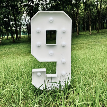 3ft Glowing Number Sign – Warm White LED 3D KT Board 36 Inch Freestanding Party Decoration for Birthday Anniversary Wedding