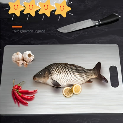 Stainless Steel Cutting Board Set of 3 – Durable BPA-Free Kitchen Cutting Boards, Rust-Resistant & Easy to Clean, Space-Saving Nested Design for Meat, Vegetables & Food Prep