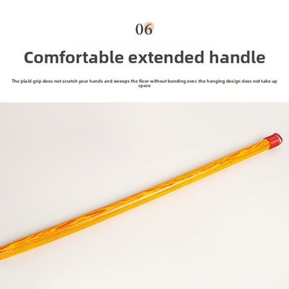 Natural Miscanthus Broom Handmade Thai Style Extra Long Heavy Duty Home Cleaning Broom Asian Grass Soft Bristle Cultural Decor