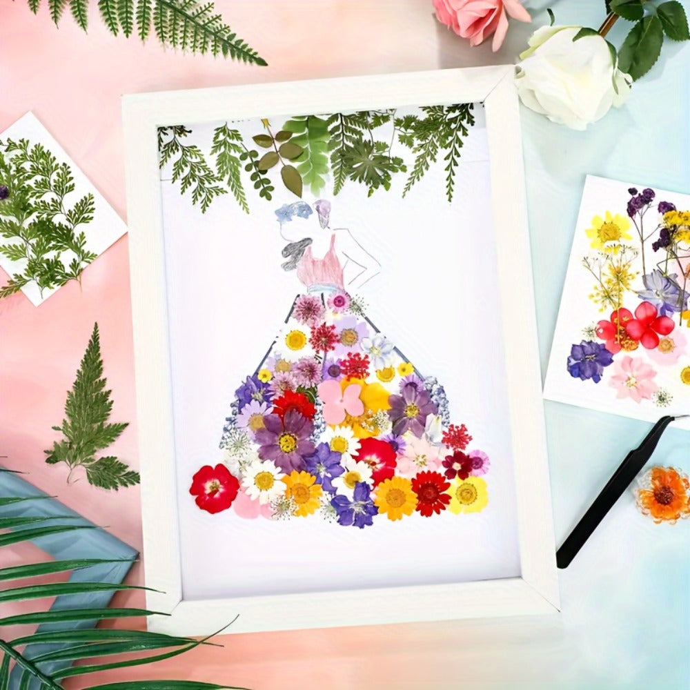 Dried Flower Set for Crafts – Real Pressed Flowers for Resin, Scrapbooking, Epoxy Jewelry, Bookmarks, Wedding Cards & Art Decoration, 189 / 238 / 287 / 319 Pieces Mixed Variety Pack