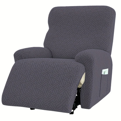 Stretch Recliner Slipcover with Pocket | All-Season 95% Polyester Spandex, All-in-One Recliner Chair Cover, Removable Washable Soft, Living Room Home Decor, 9 Colors