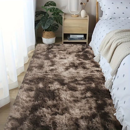 Tie-Dye Shaggy Fluffy Area Rug Non-Slip Machine Washable – Soft Plush Fuzzy Carpet for Bedroom, Living Room, Hallway & Dorm – 6 Colors, 4 Sizes: 2x6, 3x5, 6x9, 8x10 Ft