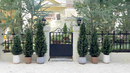 Artificial Cedar Topiary Tree UV Resistant – Potted Fake Cypress Tree for Front Porch, Entryway & Living Room – Evergreen Faux Cedar Plant for Indoor Outdoor Home Decor, Yard & Garden – 2FT 3FT 1 or 2 Pack