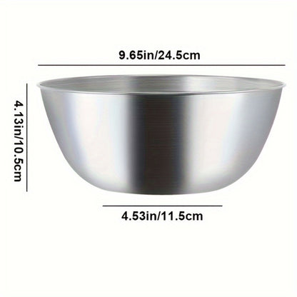 Stainless Steel Mixing Bowl Set 3-Piece with Measuring Marks – Small Medium Large Nesting Bowls for Cooking, Baking & Food Prep, Durable 304 Stainless Steel Salad Bowl Set for Kitchen & Restaurant
